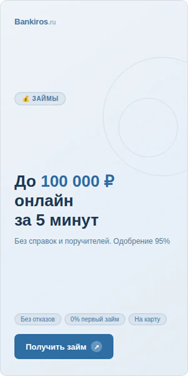 Страница займов