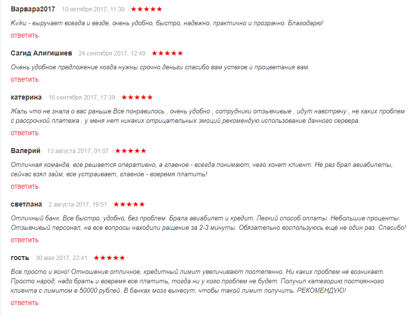 Отрицательные отзывы о карте Квику