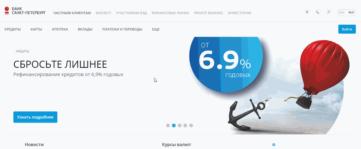 Вход в личный кабинет интернет-банкинга для юр лиц Банка Санкт-Петербург