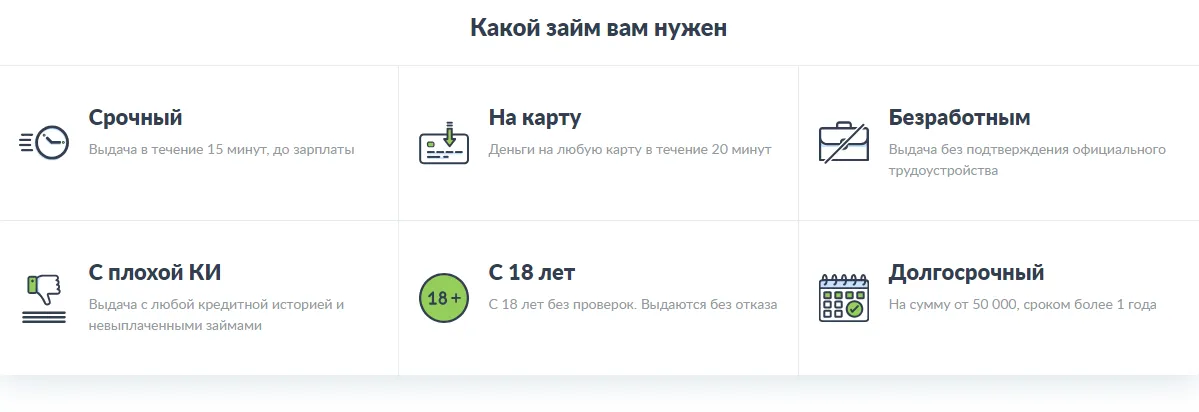 Онлайн подбор займов