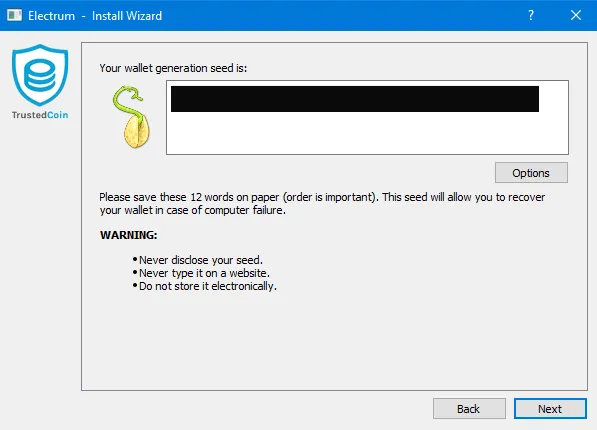 electum установка кошелька