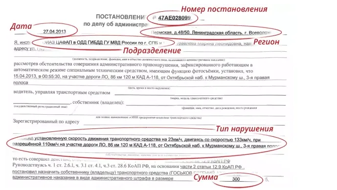 Проверить штраф по номеру постановления