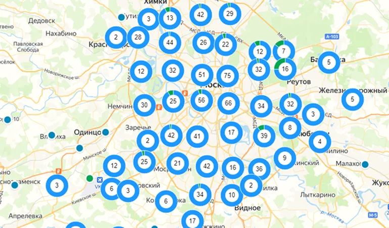 Автоматы и киоски Мосгортранса для пополнения карты москвича (скриншот с mosgortrans.ru)