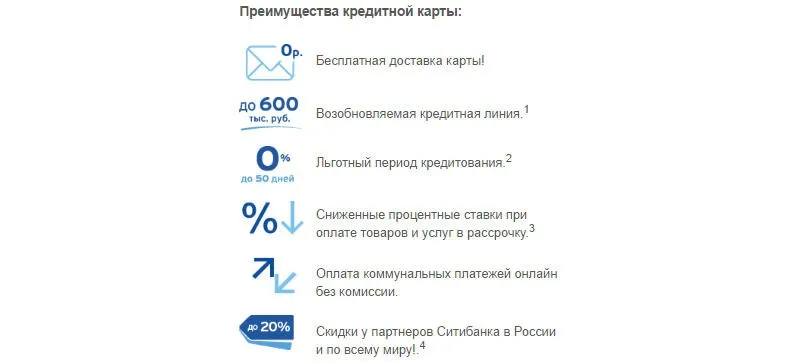Кредитная карта Ситибанк