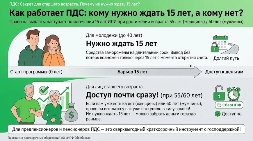 Главный секрет ПДС для лиц старшего возраста: почему не нужно ждать 15 лет