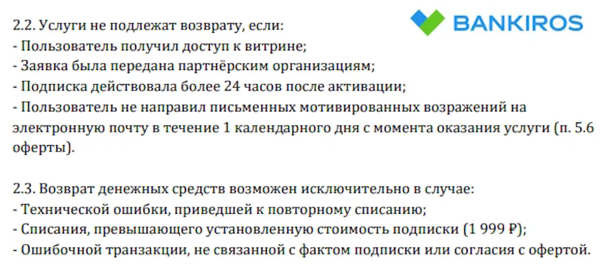 Правила отмены и возврата